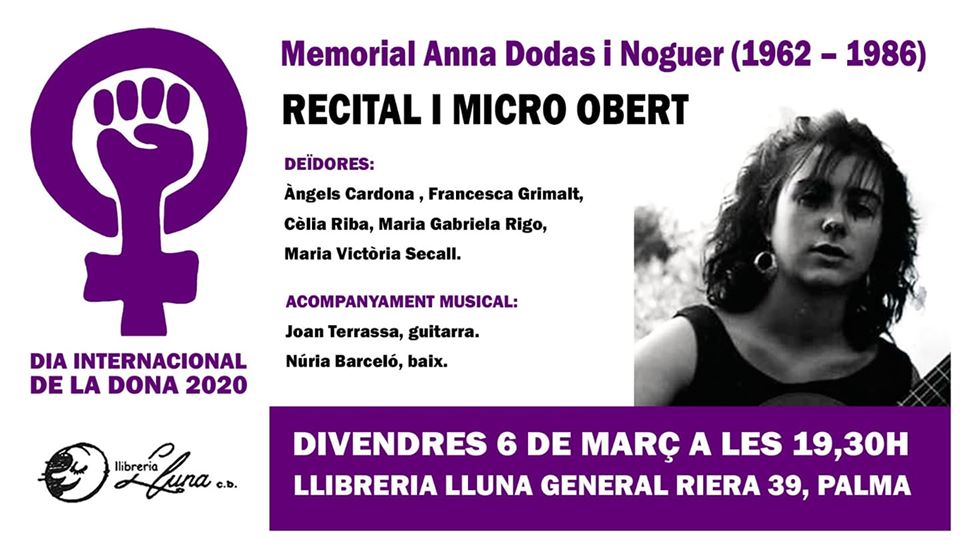 Recital en memòria d'Anna Dodas Associació d'Escriptors en Llengua